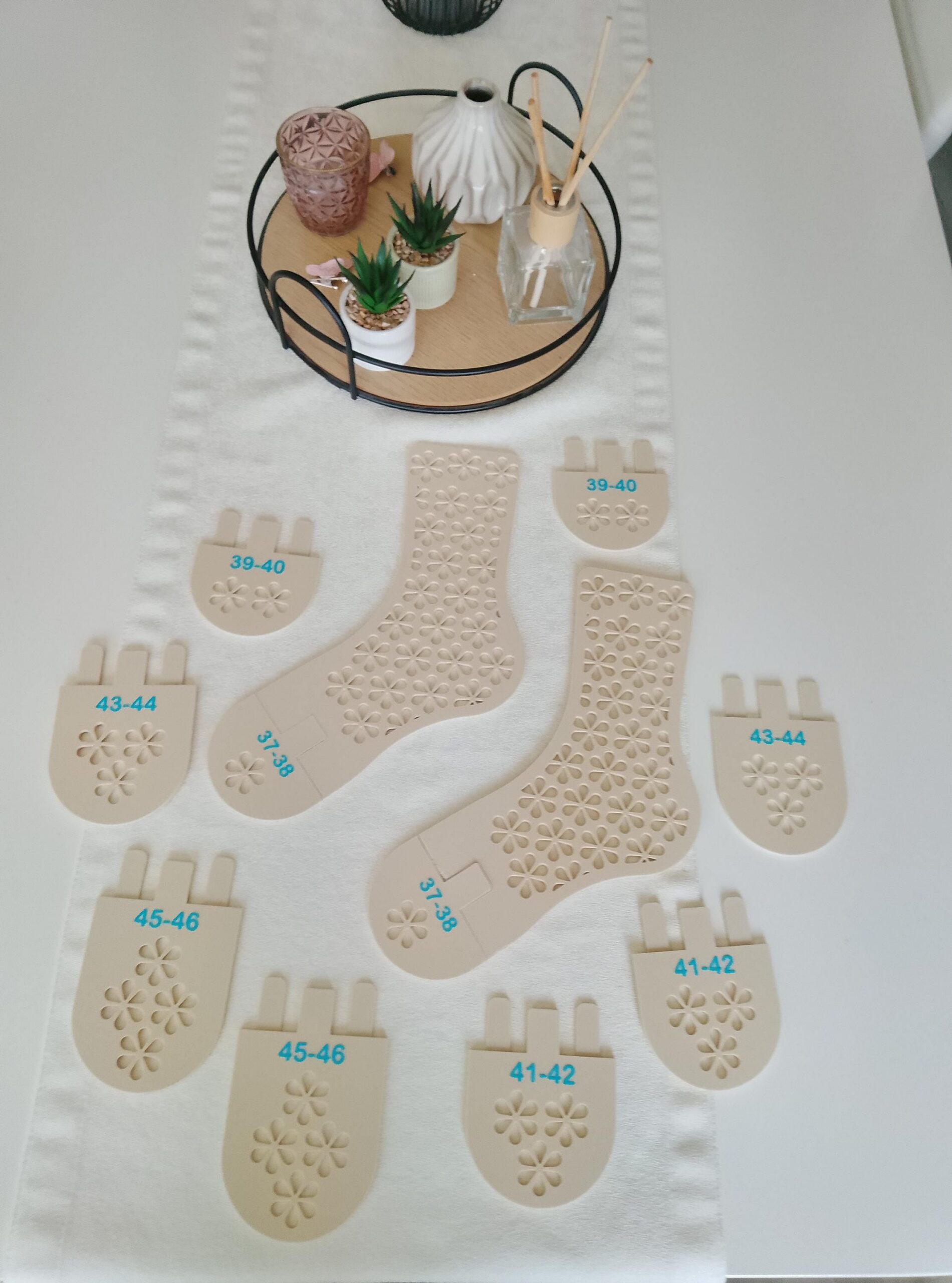Sock Blocker – einzelne Füße (Sohlenstücke) in verschiedenen Größen (S