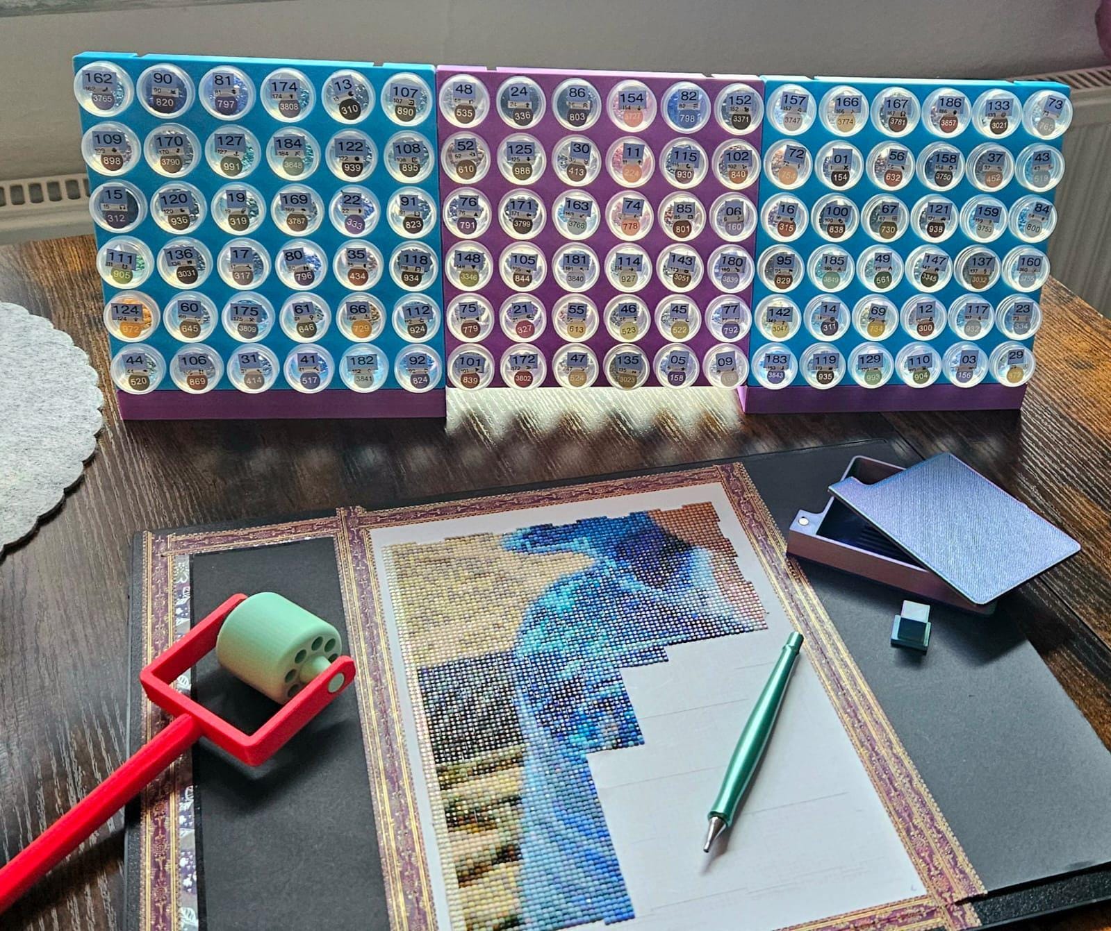 Diamant painting, Diamond painting, Dosenregal, Döschenwand, Aufbewahr