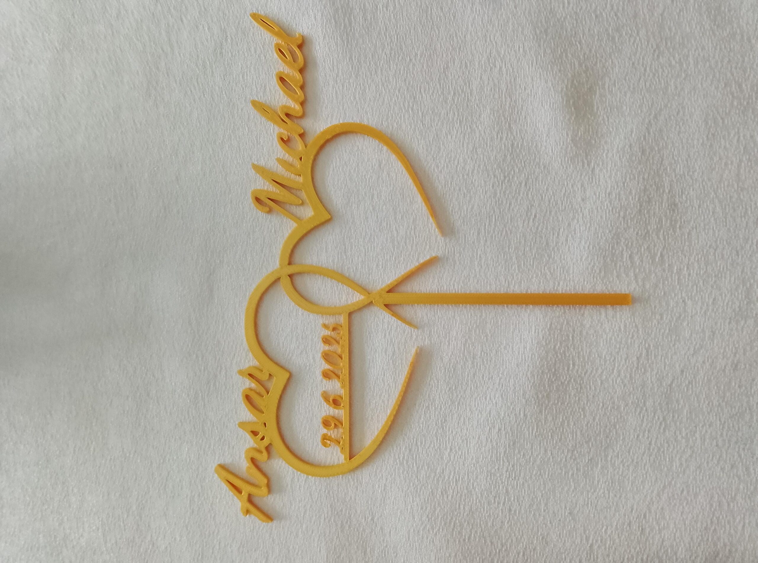 Caketopper - Hochzeit mit Wunschnamen • 3D Schriftzug Tortenstecker Ve