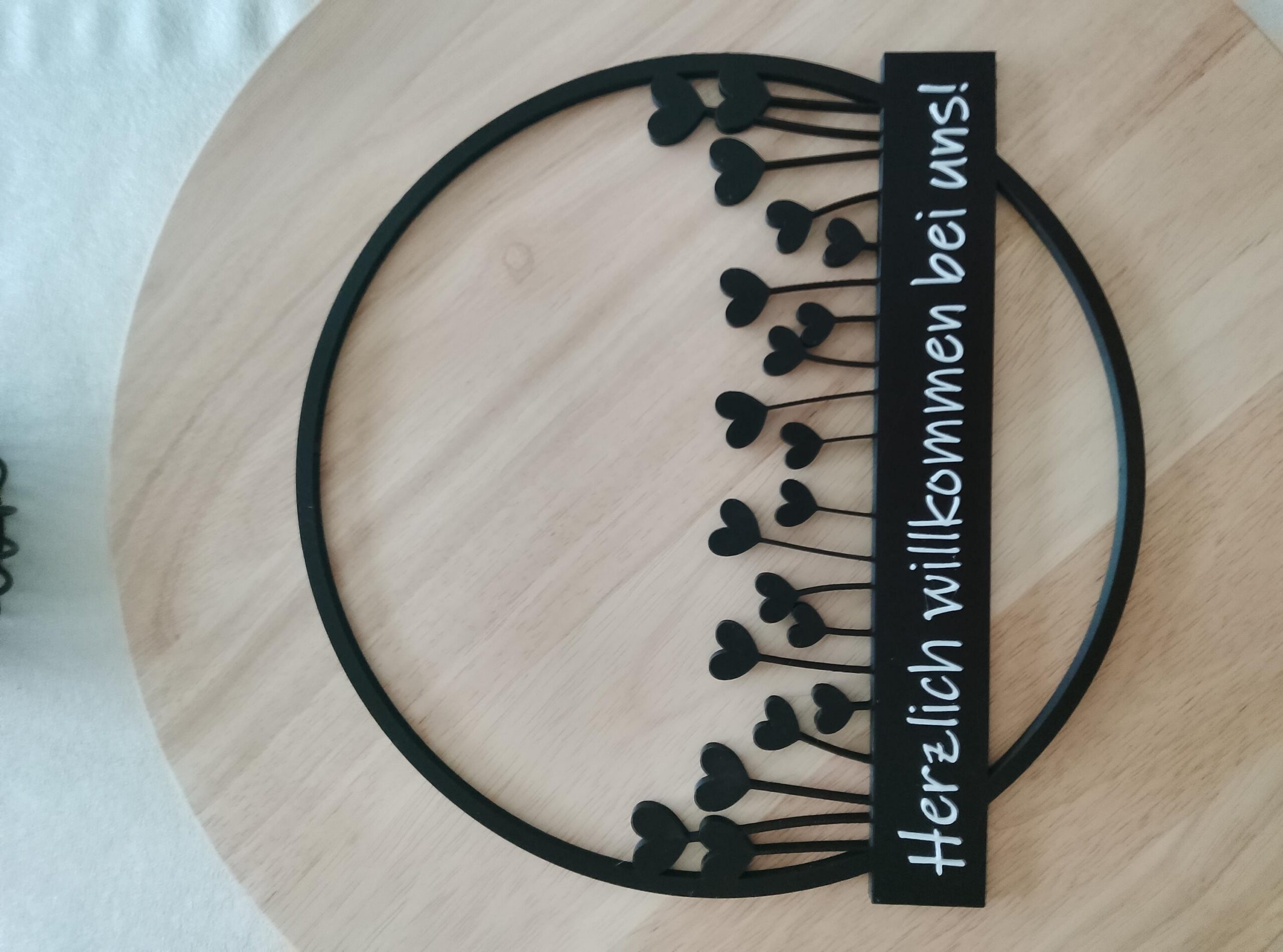 Wanddekoration, Herzlich Willkommen